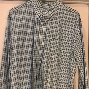 Southern Tide Plaid Button Down, Size L